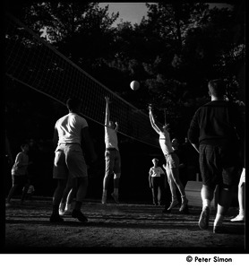 Camp Arcadia: campers playing volleyball