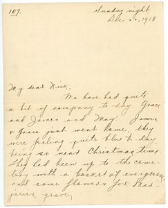 Letter from Letitia Crane to Frank F. Newth