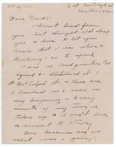 Letter from Arthur Leonard to Grace R. Leonard