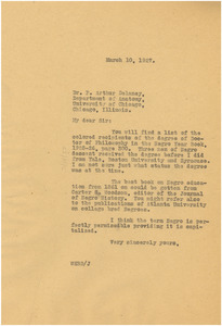 Letter from W. E. B. Du Bois to P. Arthur Delaney