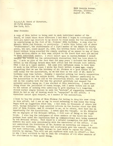 Memorandum from Archie L. Weaver to N.A.A.C.P. Board of Directors