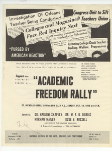 Academic Freedom Rally flier
