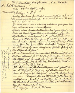 Letter from R. M. R. Nelson to W. E. B. Du Bois
