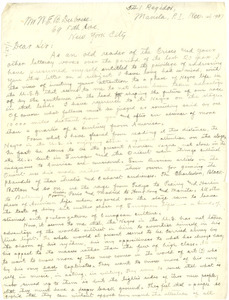 Letter from J. Calloway to W. E. B. Du Bois