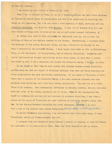 Letter from W. E. B. Du Bois to Oakley C. Johnson