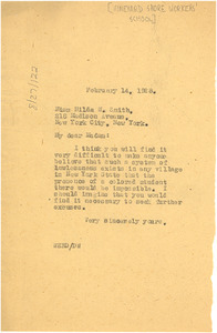 Letter from W. E. B. Du Bois to Vineyard Shore Workers' School
