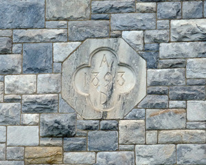 All Saints Episcopal Church, North Adams, Mass.: detail of dedication stone