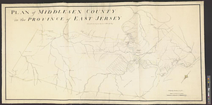 Plan of Middlesex County in the province of East Jersey