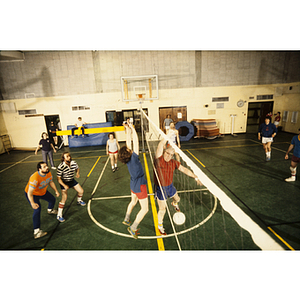 Group of players in a volleyball game