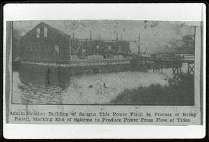 Tidal Plant, Saugus River, East Saugus