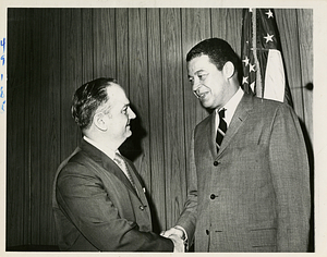 Charles Santos Jr. with Senator Edward Brooke