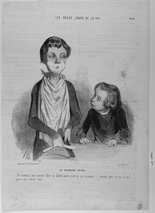 La PREMIÈRE BARBE. Tu voudrais bien pouvoir faire ta barbe aussi n'est-ce pas moutard?... attends pour ça que tu aies quinze ans comme moi!.....