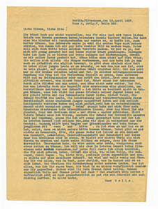 Letter from Helmut Hirsch to family, April 10, 1937