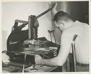 Unidentified man in occupational therapy