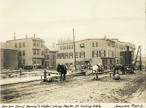 Dorchester tunnel section J, moving "3-flatter" along Dexter Street looking northwesterly