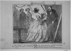 - Ah! madame,..... vous venez de nous jouer Marivaux comme jamais on ne l'avait joué, et Mademoiselle Mars a bien fait de mourir...... car si elle vous avait vu ce soir, elle serait morte de jalousie!..... (La dame trouve que ce monsieur est un peu froid dans ses éloges)