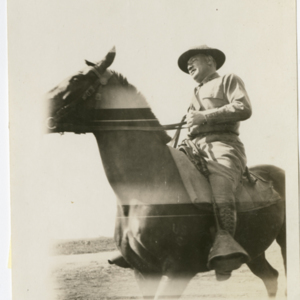Camp MacArthur - Waco, Texas - World War I - A lieutenant on a horse