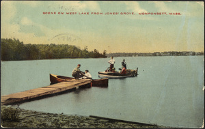 Scene on West Lake from Jones' Grove, Monponsett, Halifax, Massachusetts