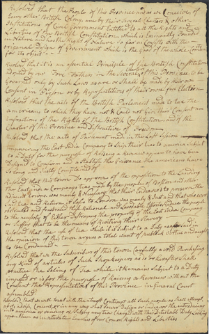 Draft of the Newton Resolves, between 1773 and 1774