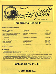 Fan Fair Gazette, Issue 3 (October 22, 1991)