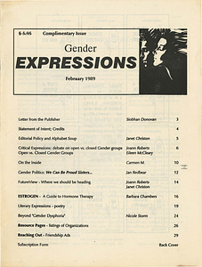 Gender Expressions Vol. 1 Issue 1 (February 1989)