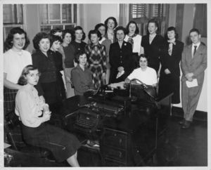 Members of Suffolk University's clerical staff, 1940s