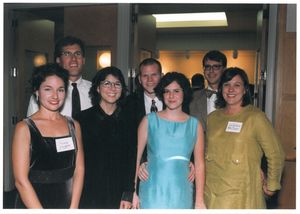 Nancy Profera, Gretchen McClure, and others at a Suffolk University Law School event