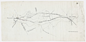 Plan and profile of the Charles River Railroad extension from Medway to Woonsocket, Rhode Island