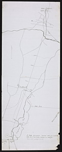 Map of the proposed railroad route from Connecticut State line to the Western railroad in Westfield.