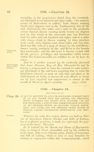 1786 Chap. 0024 An Act In Addition To, And For Repealing Certain Parts Of An Act, Passed July The Second, One Thousand, Seven Hundred And Eighty Five, Intitled, "An Act For Repealing A Law Of This Commonwealth, Intitled. An Act Imposing Duties On Licenced Vellum, Parchment And Paper, And For Imposing Other Duties On Certain Papers, Commissions, Instruments And Processes."