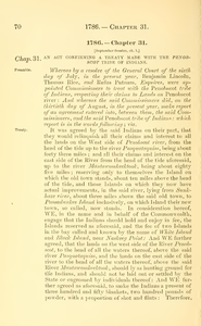 1786 Chap. 0031 An Act Confirming A Treaty Made With The Penobscot ...