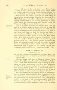 1794 Chap. 0016 An Act For Incorporating Certain Persons Into A Society By The Name Of The Massachusetts Charitable Fire Society.