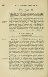 1799 Chap. 0054 An Act Establishing The Ninth Massachusetts Turnpike Corporation.