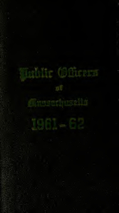 Public officers of the Commonwealth of Massachusetts (1961-1962)