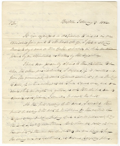 Lewis Strong letter to George Bliss, 1832 February 9