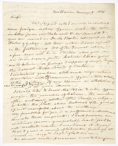 Benjamin Silliman letter to Edward Hitchcock, 1835 January 9