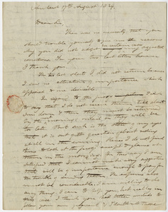 Edward Hitchcock letter to Benjamin Silliman, 1829 August 17