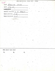Citywide Coordinating Council daily monitoring report for South Boston High School's L Street Annex by Fenwick Smith, 1976 January 16