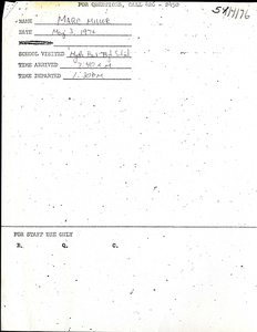 Citywide Coordinating Council daily monitoring report for Hyde Park High School by Marilee Wheeler, 1976 May 3