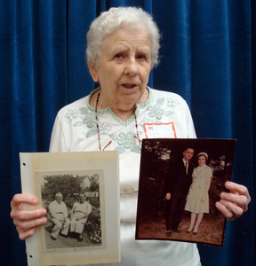 Louise Hamilton at the Waltham Mass. Memories Road Show