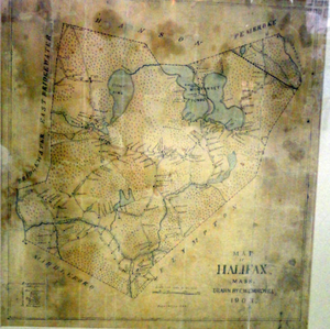 Hand-drawn map of Halifax--1903