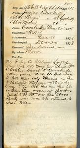 Tewksbury Almshouse Intake Record: Burke, Michael