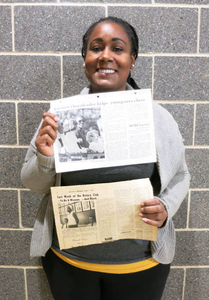 Naitasia Hensey at the Wilmington Mass. Memories Road Show