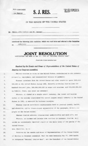 Joint Resolution designating the Week of May 27, 1984 as "National Tourism Week"