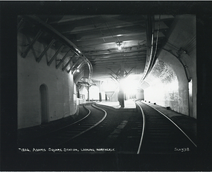 Adams Square station, looking northerly