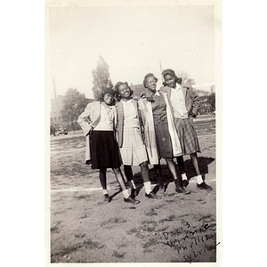 A group of Winifred Irish Hall's friends pose in Columbus Park