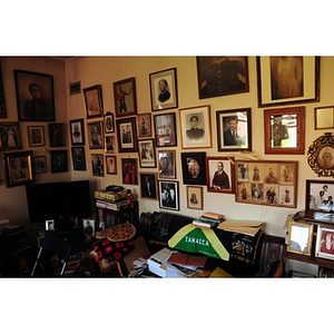 Reverend Chauncy Moore's wall of photographs
