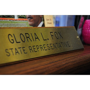 Gloria Fox, desk