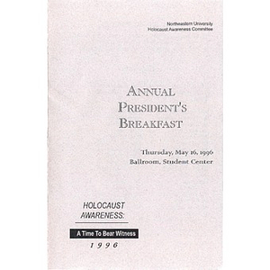 Annual President's Breakfast, 1996.