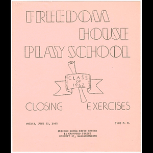 Freedom House Play School closing exercises